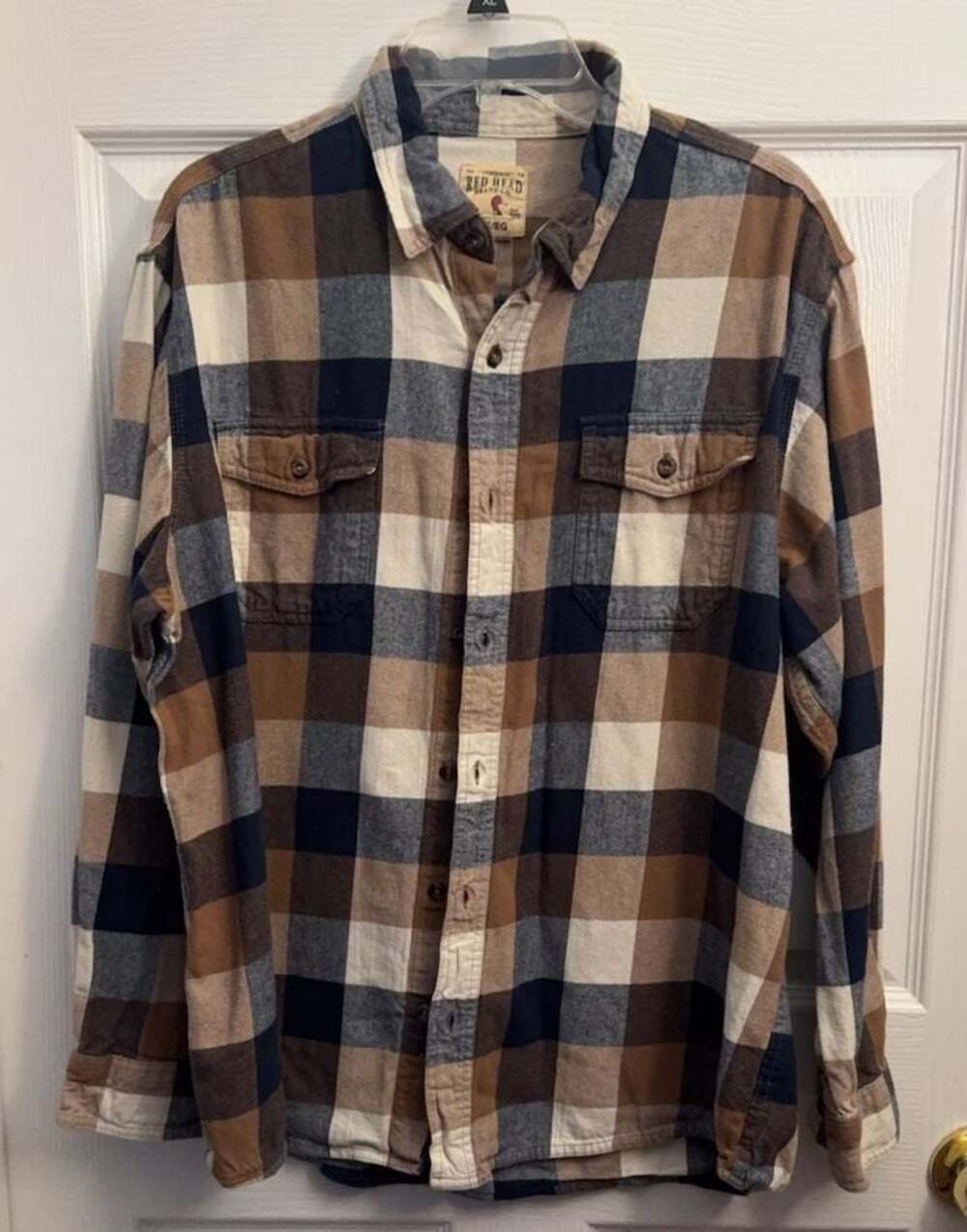 RedHead Brand Co. Plaid Long Sleeve Button Down Flannel Shirt